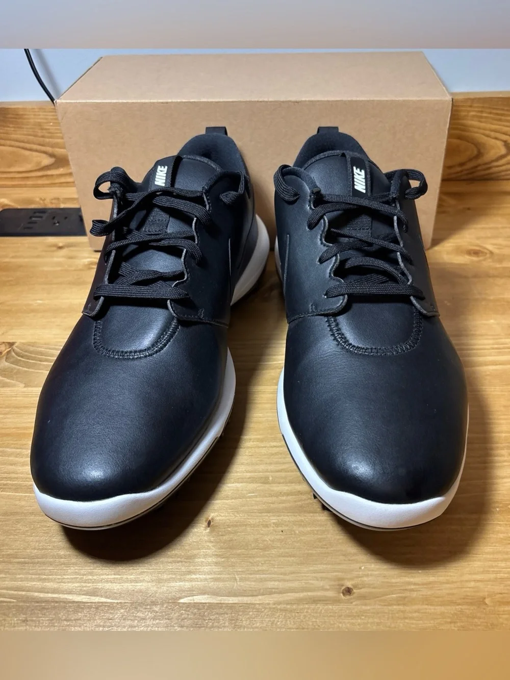 Nike Roshe G Tour Mens Golf Shoes Black Leather Waterproof AR5580-001 Size 12